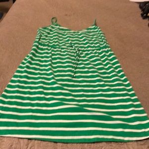 Green and white sundress